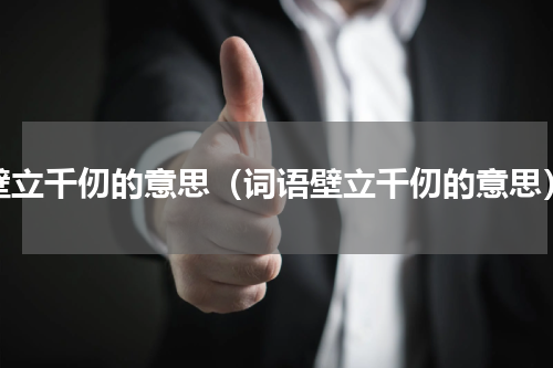 壁立千仞的意思（词语壁立千仞的意思）