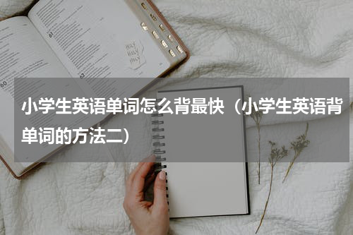 小学生英语单词怎么背最快（小学生英语背单词的方法二）