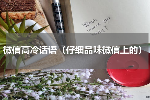 微信高冷话语（仔细品味微信上的）