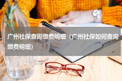 广州社保查询缴费明细（广州社保如何查询缴费明细）