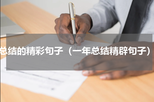 总结的精彩句子（一年总结精辟句子）