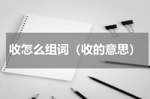 收怎么组词（收的意思）
