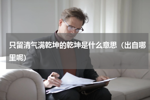 只留清气满乾坤的乾坤是什么意思（出自哪里呢）