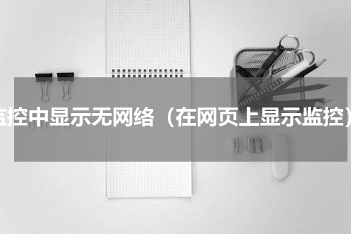 监控中显示无网络（在网页上显示监控）