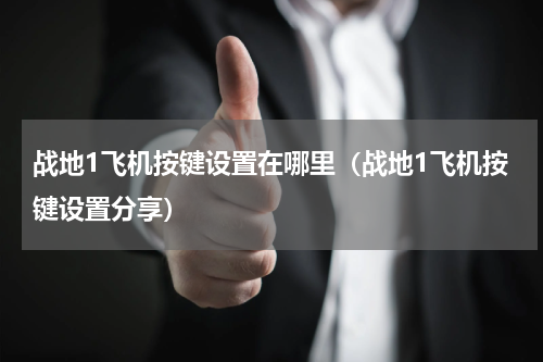战地1飞机按键设置在哪里（战地1飞机按键设置分享）