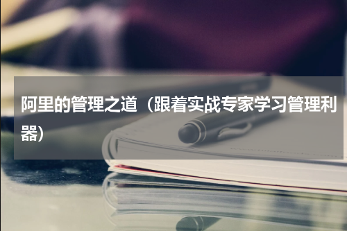 阿里的管理之道（跟着实战专家学习管理利器）
