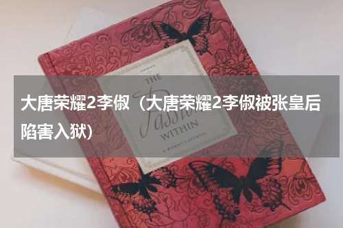 大唐荣耀2李俶（大唐荣耀2李俶被张皇后陷害入狱）