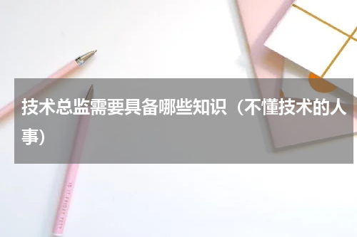 技术总监需要具备哪些知识（不懂技术的人事）