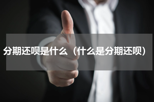 分期还呗是什么（什么是分期还呗）