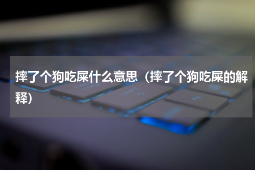 摔了个狗吃屎什么意思（摔了个狗吃屎的解释）