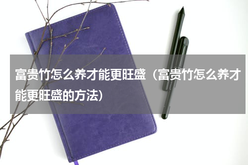 富贵竹怎么养才能更旺盛（富贵竹怎么养才能更旺盛的方法）