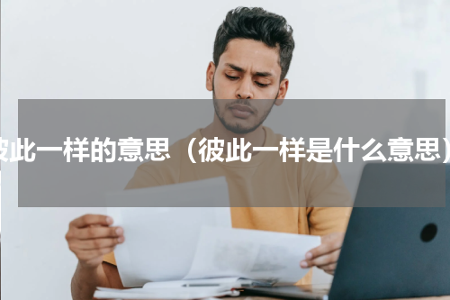 彼此一样的意思（彼此一样是什么意思）
