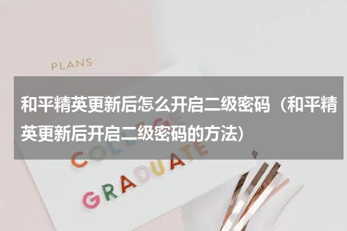 和平精英更新后怎么开启二级密码（和平精英更新后开启二级密码的方法）
