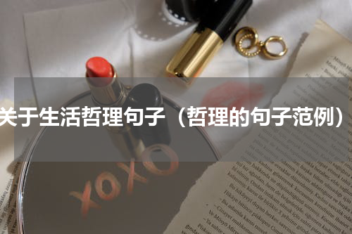 关于生活哲理句子（哲理的句子范例）