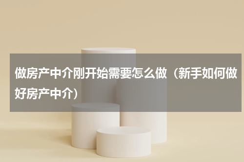 做房产中介刚开始需要怎么做（新手如何做好房产中介）