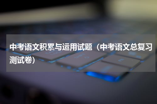 中考语文积累与运用试题（中考语文总复习测试卷）