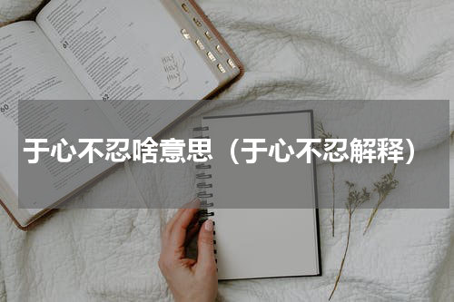 于心不忍啥意思（于心不忍解释）