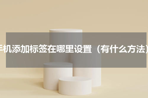 手机添加标签在哪里设置（有什么方法）