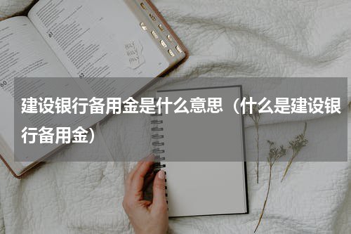 建设银行备用金是什么意思（什么是建设银行备用金）