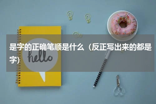 是字的正确笔顺是什么（反正写出来的都是字）