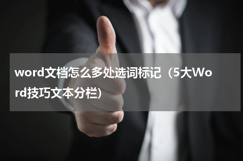 word文档怎么多处选词标记（5大Word技巧文本分栏）