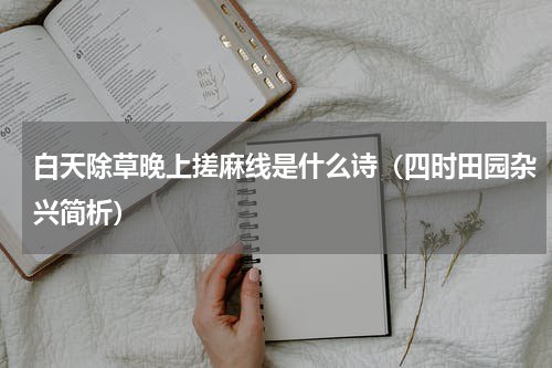 白天除草晚上搓麻线是什么诗（四时田园杂兴简析）