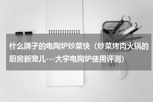 什么牌子的电陶炉炒菜快（炒菜烤肉火锅的厨房新宠儿---大宇电陶炉使用评测）