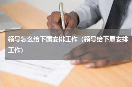 领导怎么给下属安排工作（领导给下属安排工作）