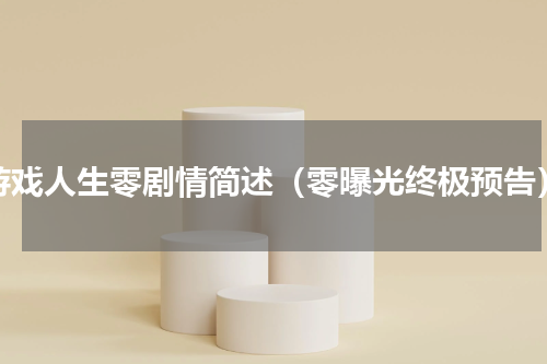 游戏人生零剧情简述（零曝光终极预告）