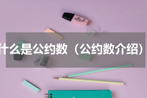 什么是公约数（公约数介绍）