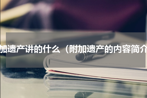 附加遗产讲的什么（附加遗产的内容简介）