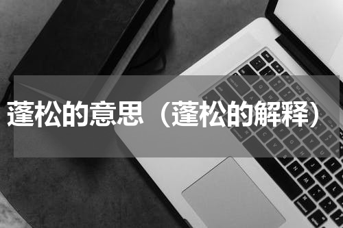 蓬松的意思（蓬松的解释）