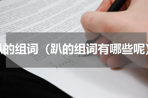 趴的组词（趴的组词有哪些呢）