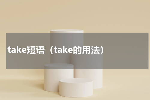 take短语（take的用法）