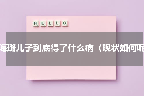 秦海璐儿子到底得了什么病（现状如何呢）