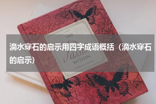 滴水穿石的启示用四字成语概括（滴水穿石的启示）