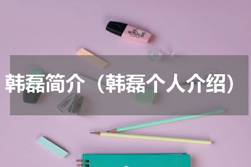 韩磊简介（韩磊个人介绍）