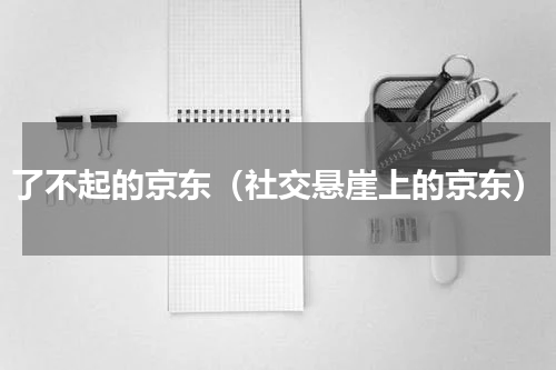 了不起的京东（社交悬崖上的京东）