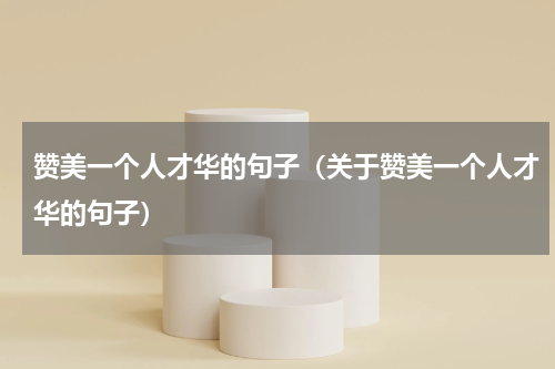 赞美一个人才华的句子（关于赞美一个人才华的句子）
