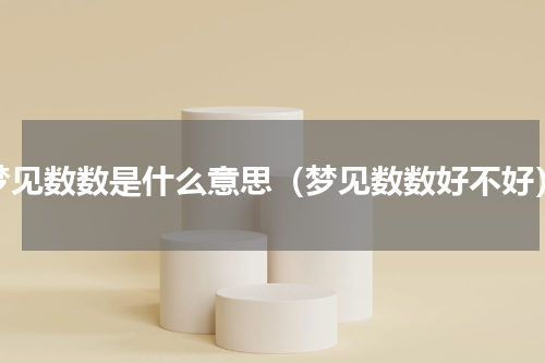 梦见数数是什么意思（梦见数数好不好）