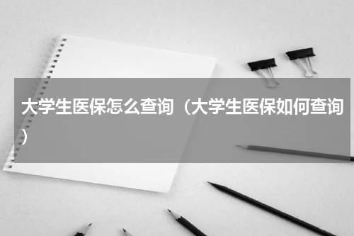 大学生医保怎么查询（大学生医保如何查询）