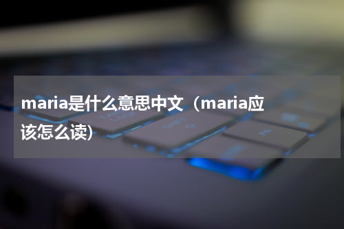 maria是什么意思中文（maria应该怎么读）