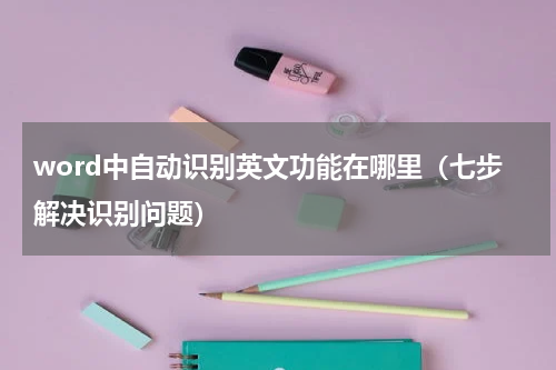 word中自动识别英文功能在哪里（七步解决识别问题）