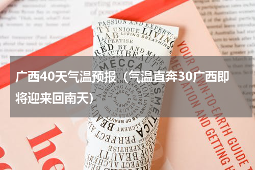 广西40天气温预报（气温直奔30广西即将迎来回南天）