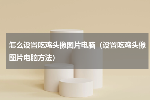 怎么设置吃鸡头像图片电脑（设置吃鸡头像图片电脑方法）