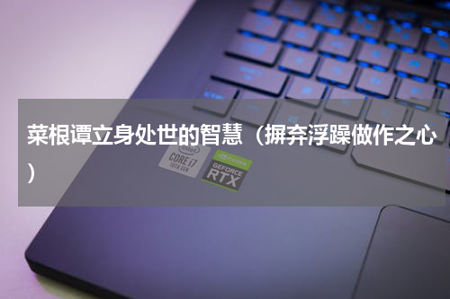 菜根谭立身处世的智慧（摒弃浮躁做作之心）