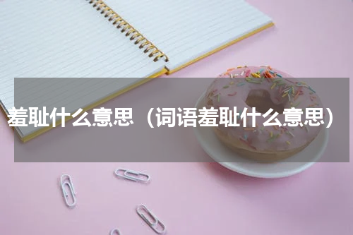 羞耻什么意思（词语羞耻什么意思）