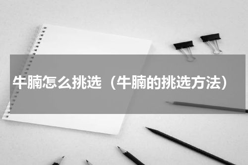 牛腩怎么挑选（牛腩的挑选方法）