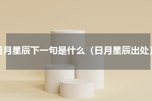 日月星辰下一句是什么（日月星辰出处）