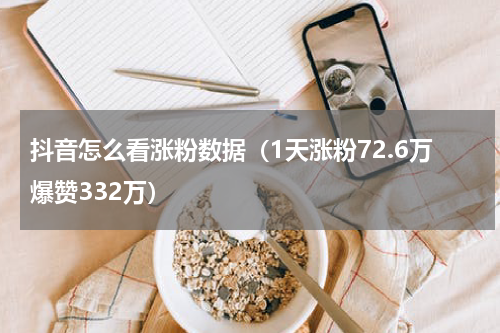 抖音怎么看涨粉数据（1天涨粉72.6万爆赞332万）